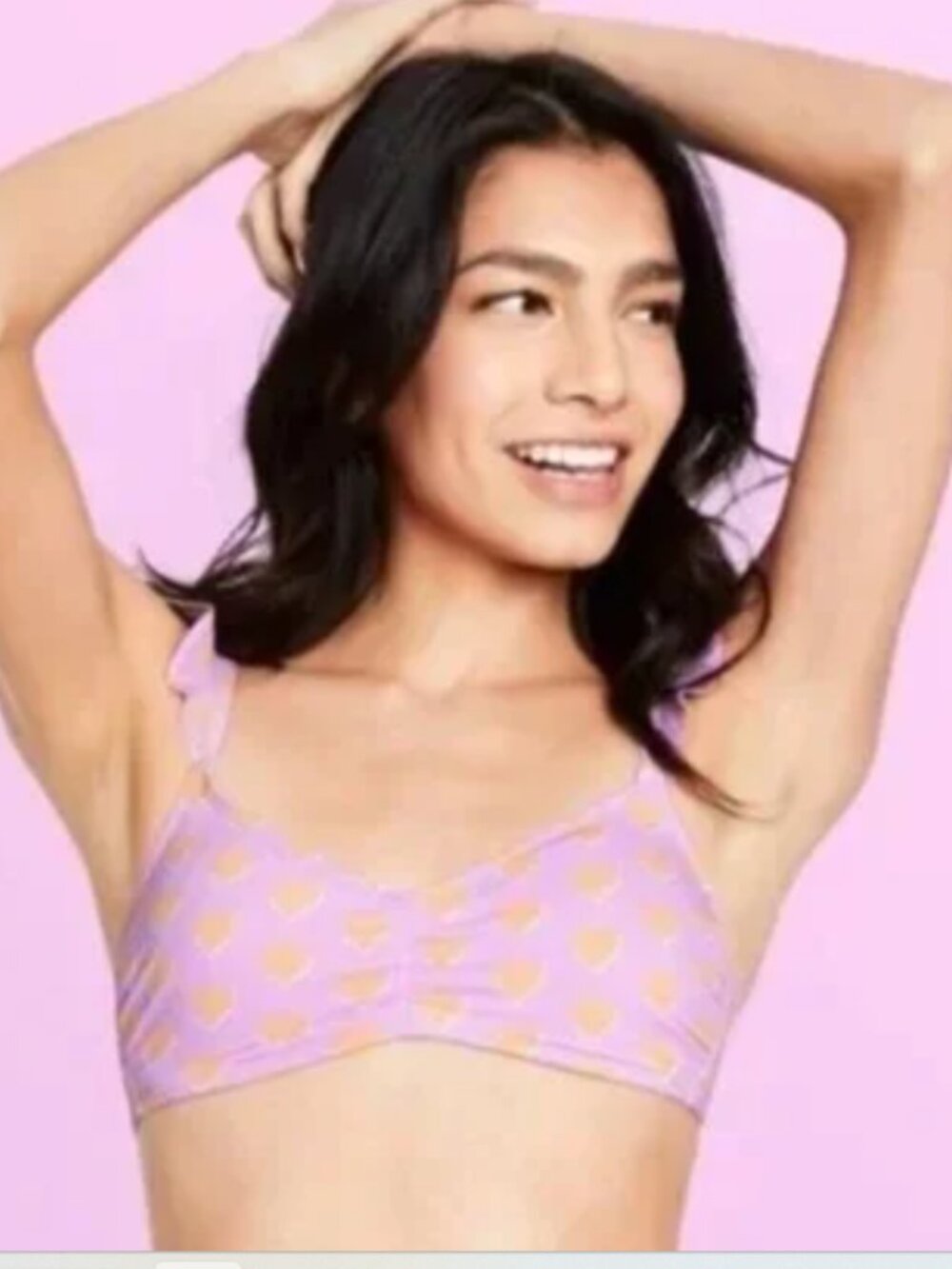 Stoney Clover Lane Flutter Strap Heart Print Bikini